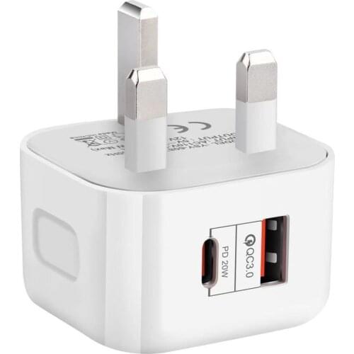 European version PD charger 20 w quick charge head Type - c + USB double presented for apple filling the gauge ul European rules