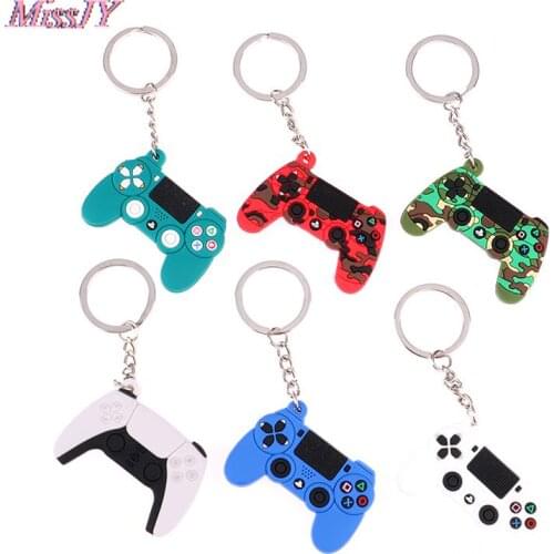 Game Machine Keychain & Keyring Cute Gamepad Boyfriend Joystick Key Chain PS4 Game Console Keychains Bag Car Hanging Key Ring