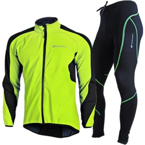 High Quality Waterproof Windproof Riding Composite Fleece Jacket cycling sets winter cycling suit jersey sets for men