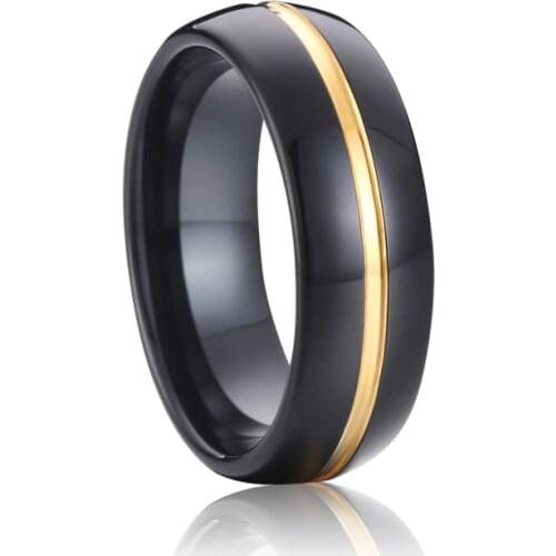 Cool Black Gold color tungsten ring for women men USA SIZE 6 6mm width
