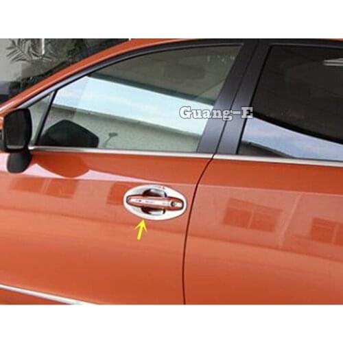 For Subaru XV 2012 2013 2014 2015 Car Body Styling Cover Detector Trim ABS Chrome External Door Bowl Stick Lamp Frame 8pcs