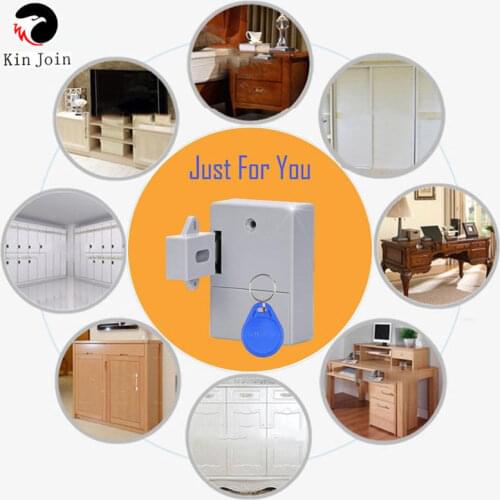 Hidden Free-Open Intelligent Smart Sensor Door Lock Battery Operated RFID Cabinet Lock Furniture Lock Drawer Lock with RFID Key