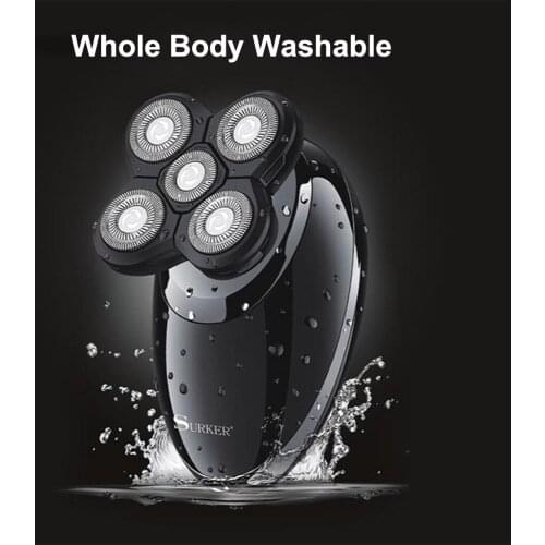 Multi-functional Shaver Grooming Kit Rotary Beard Bald USB Rechargeable Razor