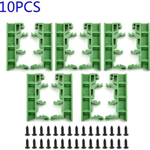 Newly 5 Set DRG-01 PCB DIN 35 Rail Adapter Circuit Board Mounting Bracket Mount Holder Plastic Parts 1.3 Cm Hole