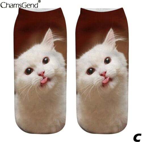 Cartoon Cat Socks Women Cute Casual Harajuku Funny Socks Skarpetki 3d Cat Printed Unisex Woman Socks Dropshipping