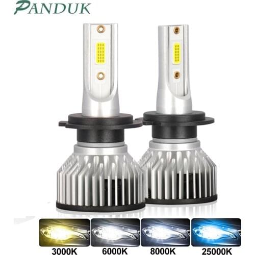 PANDUK Car Headlight 12000LM H4 H7 LED H1 H3 H8 H9 H11 9005 9006 9004 9007 3000K 6000K 8000K Auto Fog Lights 12V LED Lamp Bulb