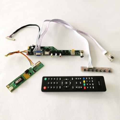 Fit N170C2/QD17TL02 laptops panel Audio VGA USB Remote 1-CCFL 17" 1440*900 30Pins LVDS LCD display controller card DIY kit