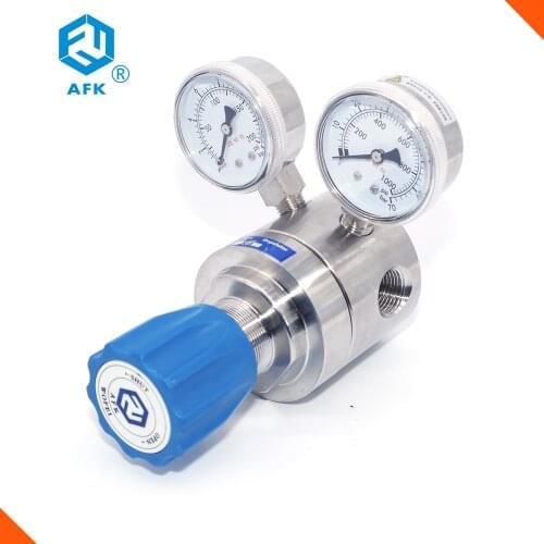 Stainless steel High pressure reducer 3/4" NPT single stage argon gas pressure regulator