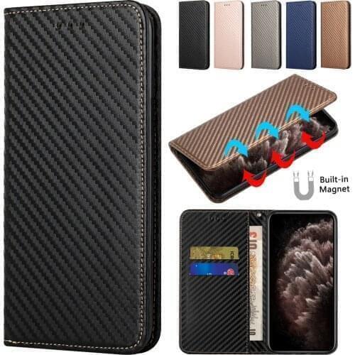 Luxury Carbon Fiber Phone Case For Samsung Galaxy A72 A52 A32 A42 A22 A12 A02 A03S 4G 5G Cover Wallet Card Slot Flip Leather