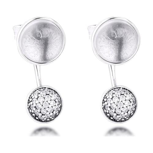 Genuine 925 Sterling Silver Earrings for Women Dazzling Droplets Earrings Party Wedding Jewelry Girl Gift brincos Wholesale E073