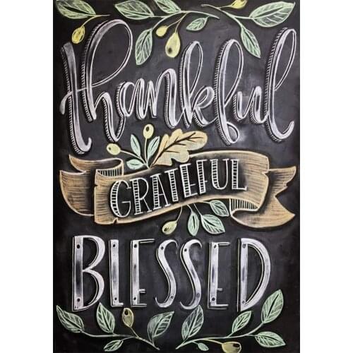 JMINE Div 5D Chalkboard Blackboard wish Leaves Full Diamond Painting cross stitch kits art Scenic 3D paint by diamonds