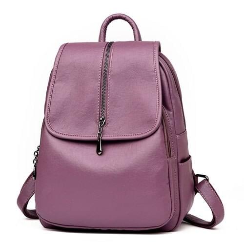 Students School Bag Shoulder Backpack Women Backpacks Female Vintage Water Leather Backpacks for Teenager Girls Travel Backpacks
