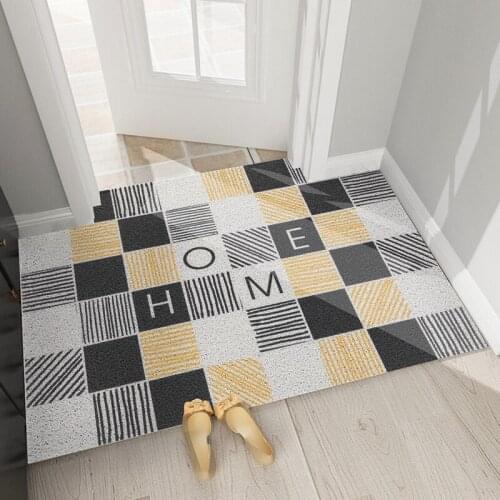 Nordic Design Hallway Entrance Door Mats PVC Kitchen Mat Home Mats Carpet Bathroom Mat Non-slip Cuttable Custom Door Mat Carpet