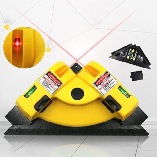 90 Degree Vertical Horizontal Line Sucker Lasers Level Tile Laying Leveling Tool for Floors Tiles Panels Wall-Fixtures Stencils