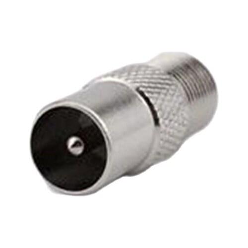 10pcs RF Coax F Female to PAL Male Connector 9.5 TV Antenna Connector