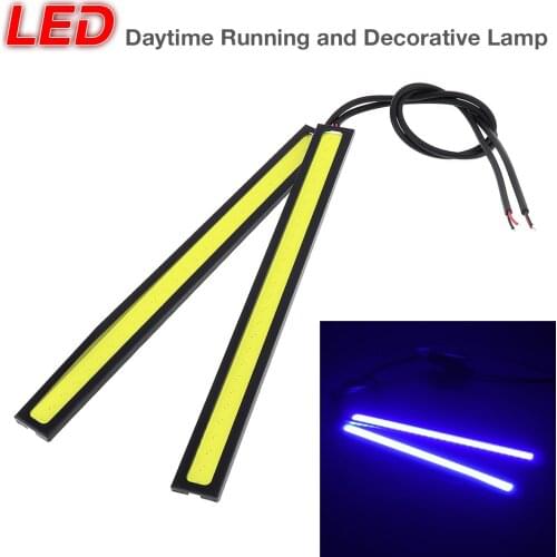 2pcs/lot 12V Super Bright White Auto DRL Fog Driving Lamp Waterproof Car COB LED Daytime Running Brake back-up Decorative Lights