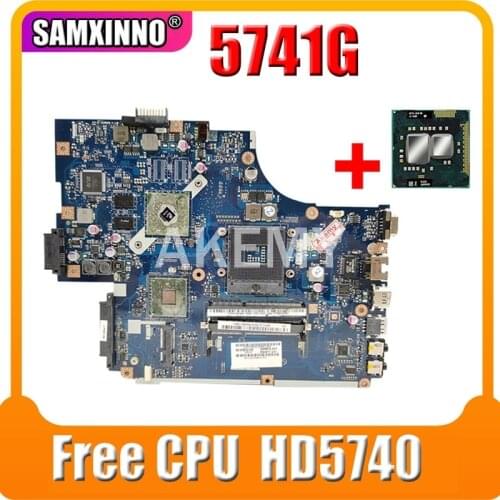 Akemy For Acer aspire 5741 5741G Laptop Motherboard MBWJR02001 NEW70 LA-5891P HM55 DDR3 HD5740 Free CPU