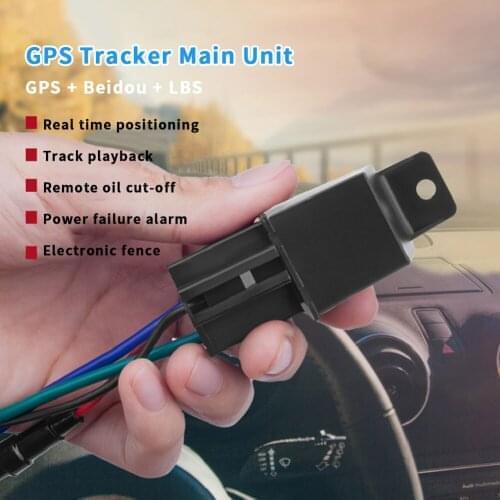 Ai CAR FUN Mini GPS Tracker Car Tracker Hidden Design Cut Off Fuel GPS Car Locator 9-90V 80mAh Shock Overspeed Alert Free APP