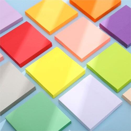 100Sheets/pack Colorful Sticky Notes Self-Stick Note Memo Pad Label Note School Office Stationery Supplies