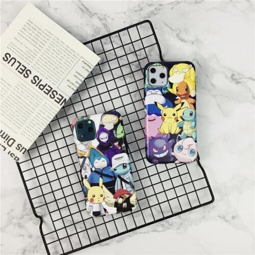 Pokemon Pikachu Phone Case for IPhone 7 / 8 / Plus / X / XS / XR / XS Max / 11 / Pro /Cute Cartoon Anti-fall Silicone Case