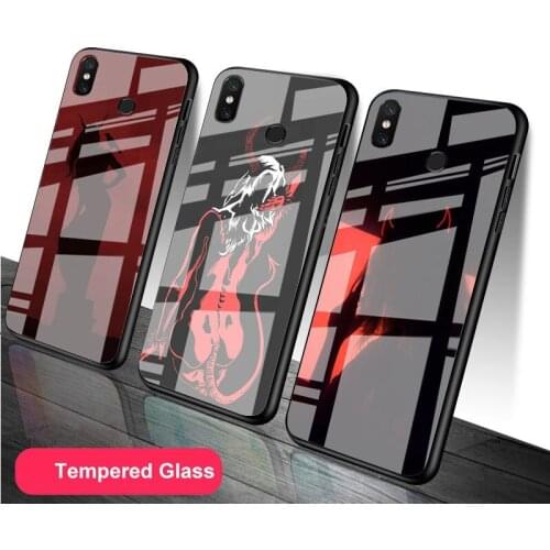 Devil woman DIY Tempered Glass Phone Case for Redmi 7A 8 9 NOTE 9 8 7 6 Pro Luxury printed cover shell