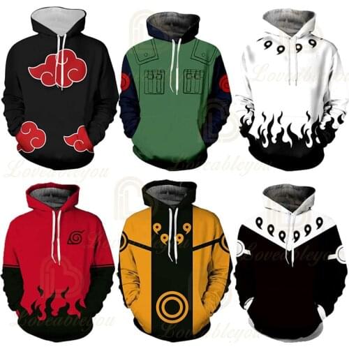 Kids Anime Naruto 3D Printed Hoodies Women/Men Long Sleeve Casual Hooded Streetwear Clothes Customs