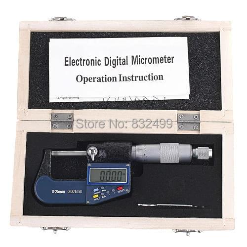 0-25mm/0-1'' 0.001mm/0.00005'' Electronic Digital Micrometer