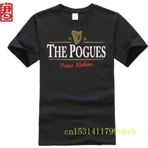 THE POGUES T-Shirt GUINNESS Shane MacGowan Retro Vintage MUSIC T-SHIRT Summer Style Men T Shirt Top Tee Basic Tops