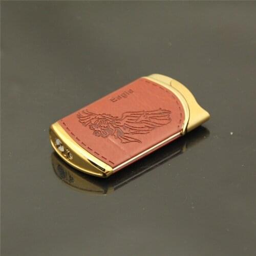 Beveled Edge Veneer Embossed Straight Into The Lighter Tobacco Accessories Butane Lighter Briquets Et Accessoires Fumeurs