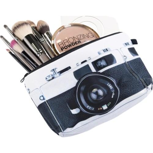 Camera Cosmetic Bag Print Women Brand makeup bags Cute bag headset candy Cosmetic printing Collection Casual men zipper letter
