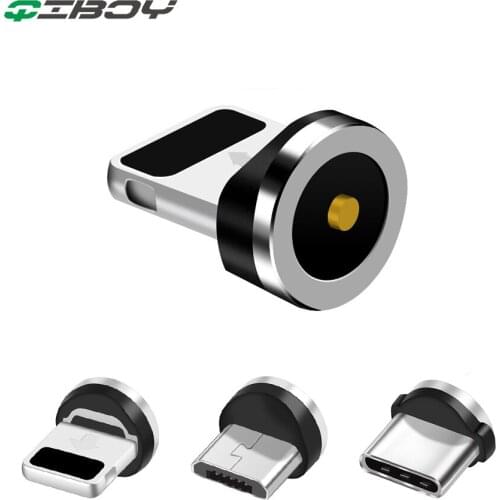 Round Magnetic Cable Plug Micro USB/Type C/ 8 Pin Charging Adapter For iPhone 12 Mobile Phone Accessories (Only Magnetic Plug)