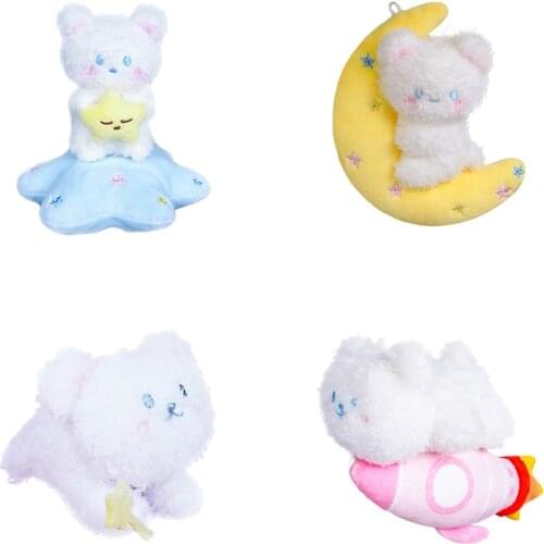 Disney Original Space Plush Toy Pendant Cute Soft Stuffed Doll Keyring 12cm