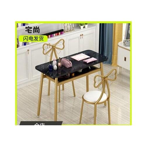 Simple manicure table and chair set special price economic single double manicure net red nail table small package