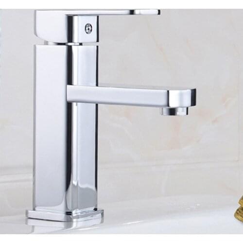 Copper Tap Faucet Hot And Cold Tap Single Hole Faucet Washbasin Faucet Sitting Faucet Home Waterfall Bathroom Faucet