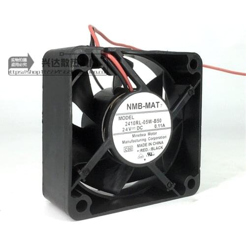 180000Hours life Original NMB 2410RL-05W-B50 6025 60MM 60*60*25MM Server case Cooling fan 24V 0.11A with 2pin