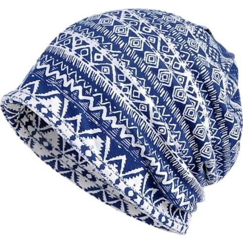 Outdoor sports autumn winter dual-use geometric pattern fitness warm hat Sports cycling running caps head cap bib cap