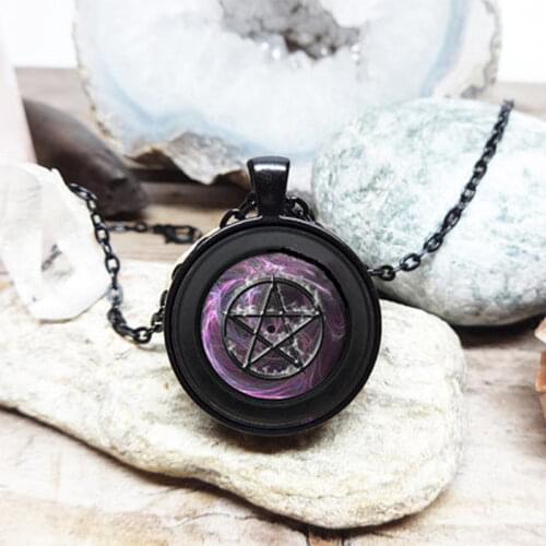 Pentacle Necklace Wicca Protection Amulet Pentagram Pendant Wicca Necklace Pagan Necklace Wiccan Jewelry Gift For Man