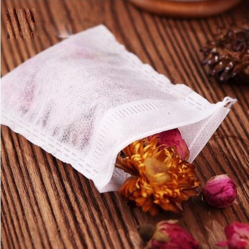 High quality Tea Bags Empty Scented Drawstring Pouch Bag Seal Filter Cook Herb Spice Loose Coffee Pouches Tools 100Pcs/Lot