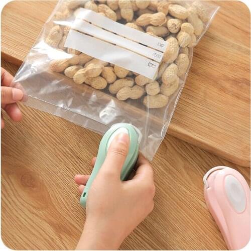 Portable Bag Clips Handheld Mini Electric Heat Sealing Machine Impulse Sealer Seal Packing Plastic Bag Clip work with battery