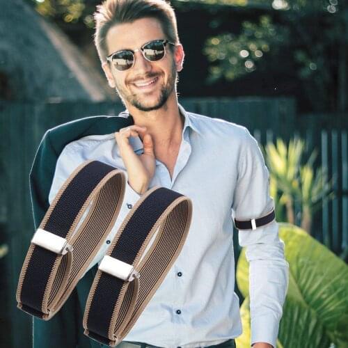 1Pair Elastic Armband Shirt Sleeve Holder Women Men Fashion Adjustable Arm Cuffs Bands for Party Wedding Clothing Accessories