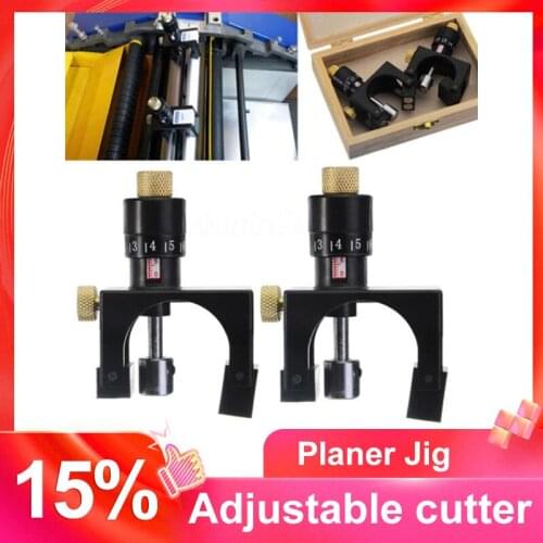 Planer Jig 2X Adjustable Planer Blade Cutter Calibrator Setting Gauge Woodworking Tool