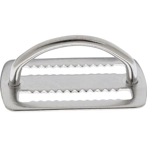 Heavy Duty Stainless Steel Weight Belt Webbing Keeper Stopper with D