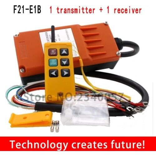6 keys Control industrial Remote Controller 1 transmitter+1 receiver Crane F21-E1B AC220V/110V/380V DC12V/24V36V48V