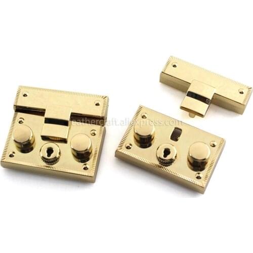 1pcs Metal Zinc Alloy Rectangle Push Lock Durable Novel design For Bag Luggage Hardware DIY Leather Craft Accessorie with Washer