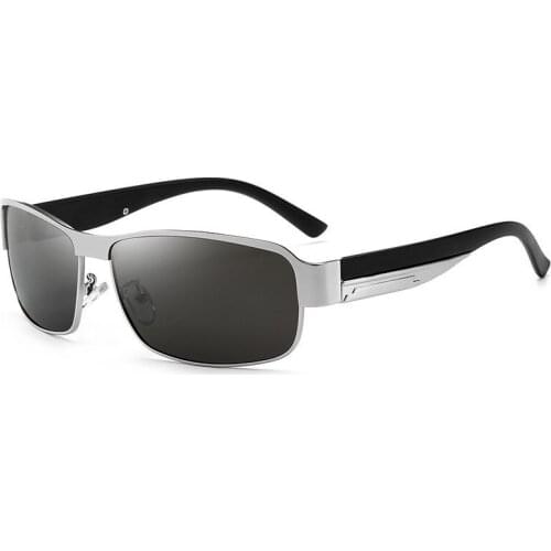 New Fashion Sunglasses Men Polarized Square Metal Frame Male Sun Glasses Driving Fishing Eyewear UV400 High Quality Shades