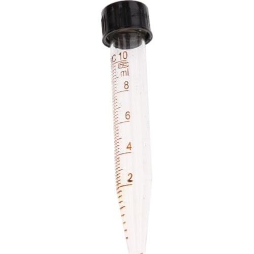 1Pc Glass Graduated Cylinder Centrifuge Tube Laboratory Test w/ Lid 10/20/50ml