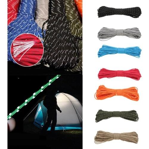 Tent Guide Rope Reflective Camping Tent Guyline Cord Line 9 Strand