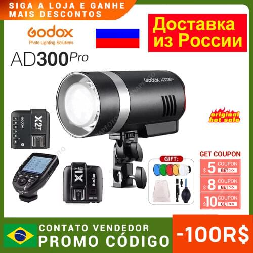 Godox AD300Pro TTL Pocket Flash Kit Outdoor Light for Canon Nikon DSLR photography Accessories tiktok youtube live PK AD200Pro