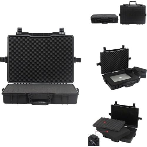 542*420*125mm Tool Box Equipment Suitcase Instrument Box Plastic Sealed Waterproof Toolbox Protective Safety with Foam Lining