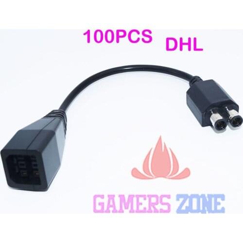 100PCS Adapter Converter Cord AC Power Supply Transfer Cable for Microsoft XBOX360 to XBOX 360 Slim